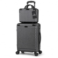 Imagem da oferta Mala de Bordo 10kg com Frasqueira Expansível Preto | Aprovada ANAC Bagagem de Mão com 4 Rodas Duplas 360° Cadeado