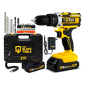 Imagem da oferta Furadeira e Parafusadeira de Impacto 21v 38 com Maleta e Acessórios The Black Tools
