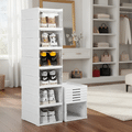 Imagem da oferta Sapateira Vertical Empilhável Caixa Sapato Tênis 6 Andares Cor Branco