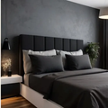 Imagem da oferta Cabeceira Para Cama Casal Box Estofada C 7un Varias Cores Preto