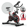 Imagem da oferta Bicicleta Ergométrica Bike Spinning 6kg Sensação inércia Fitness Preto e Vermelho Sevenfit Para Cardio E Musculaçã