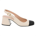 Imagem da oferta Scarpin Slingback Salto Baixo Confortável Bico Quadrado Leve