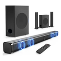Imagem da oferta Soundbar Home Theater 200W Para TV Com Subwoofer, Bluetooth, Som De Cinema, HDMI ARC, Óptico, Auxiliar E Coaxial
