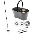 Imagem da oferta Mop com Balde Giratório Cesto em Inox, 9 Litros com 2 Refis de Microfibra