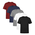 Imagem da oferta Kit 5 Camisetas Masculina Lisa Premium 100% Algodão (BR Alfa M Regular Preto Branco Cinza Marinho Vinho)