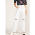 Imagem da oferta Calça Jeans Vero Moda Wide Leg Destroyed Branca