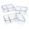 Imagem da oferta Kit com 3 Potes Hermético 640ml com Divisória