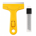Imagem da oferta Estilete Raspador Profissional em Aço Carbono e Plástico + 3 Lâminas Refil – Ideal para Limpeza de Vidros, Azulejos, Adesivos e Superfícies –