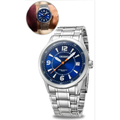 Imagem da oferta Relógio Orient Masculino Prata Quartzo Analógico Confortável Pulseira Aço Inox Fundo Azul