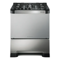 Imagem da oferta Fogão 5 Bocas Mueller Decorato Vetro Inox com Mesa de Vidro Aço Inoxidável GasEléctrica