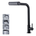 Imagem da oferta Torneira Cozinha Bancada Inox 304 Água Fria Bica Alta Gourmet 4 Modos De Água Estilo Cascata Torneira Pia Cozinha Moderna Flexível Cor Preto Premiu