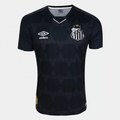 Imagem da oferta Camisa Umbro Santos III 19/20 s/n° Coroa Torcedor Masculina - Preto e Prata