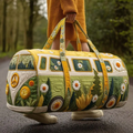 Imagem da oferta Bolsa Duffle Acolchoada de Grande Capacidade Bolsa de Viagem com Artesanato em Quilting 3D Bolsa Tote para Viagens Cur