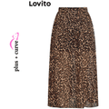 Imagem da oferta Saia Plus Size Curva Casual Leopard Sheer - Lovito