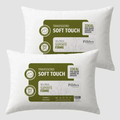 Imagem da oferta Kit 2 Travesseiros Antialérgico Soft Coton 50x70cm Branco
