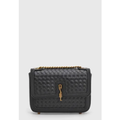 Imagem da oferta Bolsa Feminina Santa Lolla Textura Entrelaçada Preta