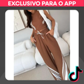 Imagem da oferta Conjunto Toronto Feminino Calça com Detalhes em Branco e Marrom Estilo Casual e Confortável para Uso Diário