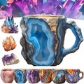 Imagem da oferta Caneca de café de cristal mineral multicolorido caneca de cristal mineral natural canecas de natal de cristal colorid