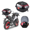 Imagem da oferta Baú Traseiro Para Moto 28l Com Encosto