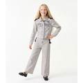 Imagem da oferta Jaqueta Jeans Infantil Comfort com Laços nos Ombros - Tam 5 a 16 Anos