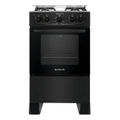 Imagem da oferta Fogão 4 Bocas Atlas Mônaco Plus Preto Com Mesa Inox E Acendimento Automático Bivolt