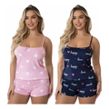 Imagem da oferta Kit 4 Peças (2 Conjuntos) Pijama Baby Doll