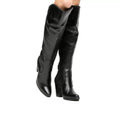 Imagem da oferta Bota Shoestock Couro Over The Knee Salto Grosso Feminina - Tam 33