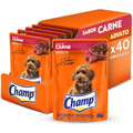 Imagem da oferta Pack Ração Úmida Champ Sachê Cães Adultos Sabor Caseiro Carne 85g - 40 unidades