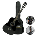 Imagem da oferta Kit Violao Acustico Nylon Sonn SNG-38C Natural Preto Com Tensor No Braco 18 Trastes + Capa Bag Luxo Oxford 600 Bolso Dup