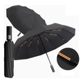 Imagem da oferta Guarda Chuva Grande Automatico Reforçado Contra Vento Origi Cor Preto Desenho do tecido Liso