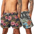 Imagem da oferta Kit 2 Shorts Bermuda Mauricinho Floral Praia Estampado 086