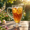Imagem da oferta Jarra De Vidro Diamond 1,2l Transparente Água Marinha | Vidro Grosso Resistente Para Água, Suco, Vinho E Drinks Mesa Posta Restaurante