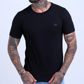 Imagem da oferta Camiseta Básica Masculina Slim Fit Algodão Lisa Várias Cores