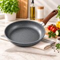 Imagem da oferta Frigideira Grande Cerâmica Para Indução Cabo Madeira + Espátula De Silicone