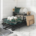 Imagem da oferta Escorredor de Louças 2 Andares Aço com Revestimento Inoxidavel com Porta Talher Porta Tabua Suporte Para Copos Band