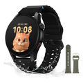 Imagem da oferta Smartwatch Aurafit G12, Gps, Resistência À Água 3atm, Preto Preto Mesh Verde-militarpreto