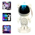Imagem da oferta Luminária Noturno Robô Astronauta Bluetooth Som Branco