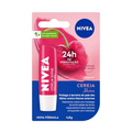 Imagem da oferta NIVEA Hidratante Labial Cereja Shine 4,8g, Hidratação Intensa 24h, Cor Suave, Brilho Delicado, Cuidado Diário, Manteiga de Karité
