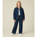 Imagem da oferta Jaqueta Infantil Bomber em Jeans com Bolsos Frontais Tam 5 a 14 Anos