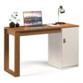 Imagem da oferta Escrivaninha Home Office De Escritório Com Porta Mesa Para Computador Pc Notebook - Star Paris Canela Off