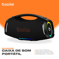 Imagem da oferta Caixa de Som Bluetooth Basike 300W Boombox 26000mAh IPX6 À Prova D'água RGB TWS Som Grave Forte