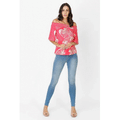 Imagem da oferta Blusa Ombro a Ombro Folhagem Rosa