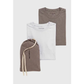 Imagem da oferta Kit 2 Camisetas Dudalina Gola Redonda Cinza e Branca