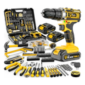 Imagem da oferta Parafusadeira Furadeira De Impacto The Black Tools Com Maleta + Kit Acessórios 147 Peç