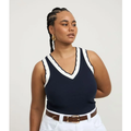 Imagem da oferta Blusa Regata em Ribana com Gola V em Retilínea Curve & Plus Size