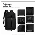 Imagem da oferta Bolsa Mochila Mala D Academia Esportiva Viagem Unissex Preto Preto Lisa