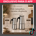 Imagem da oferta Cafeteira Italiana Moka Premium Aço Inox - 4 ou 6 Xícaras