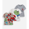 Imagem da oferta Kit 3 Camisetas Marvel (Tam. 1 ao 5)