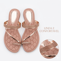 Imagem da oferta Sandália Rasteirinha Casual Brilho Strass