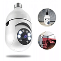 Imagem da oferta Camera Lampada Ip Wifi 360 Residencial Sensor De Presença Noturno Cor Branco